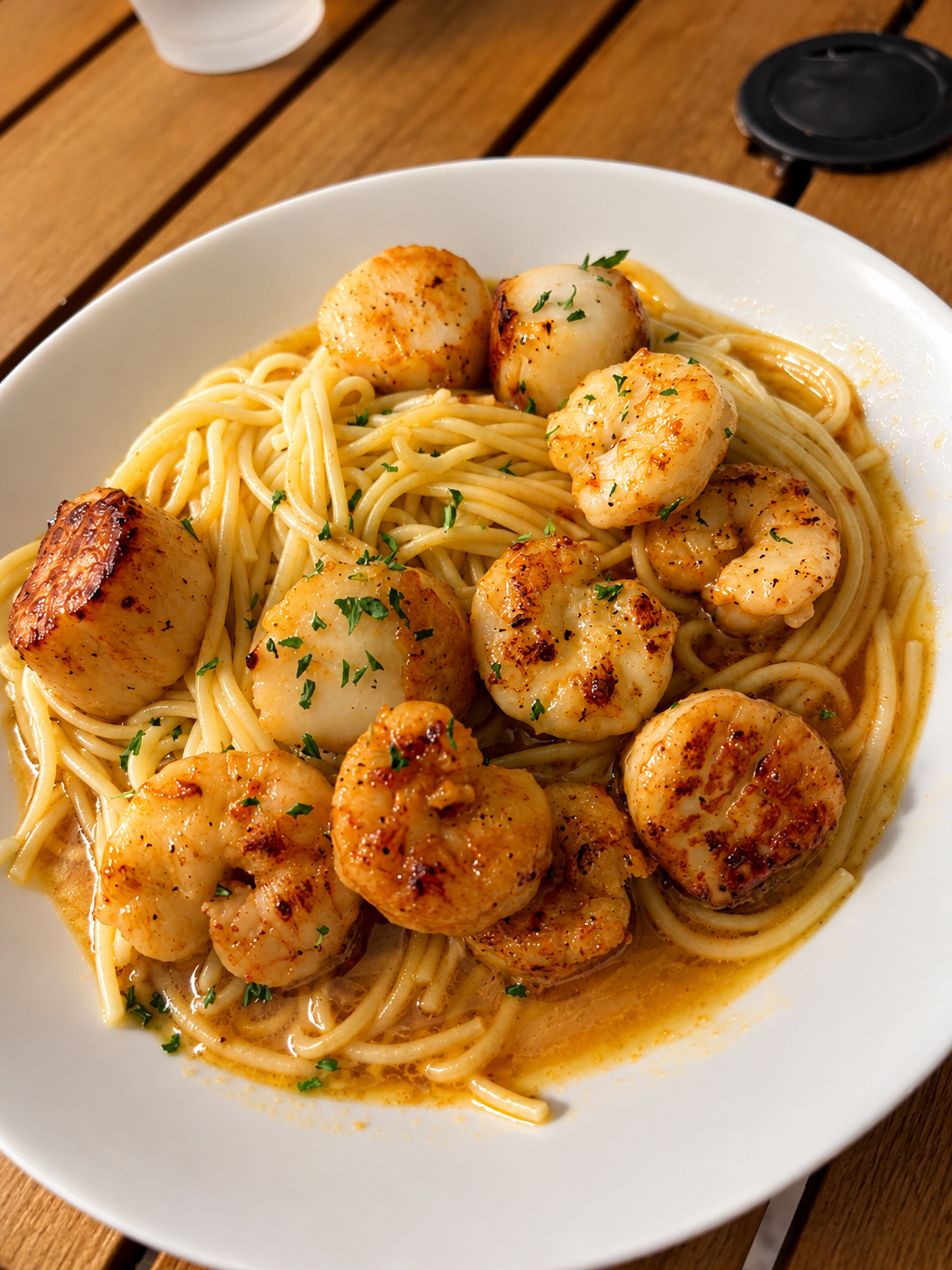 Cajun Shrimp & Scallop Pasta with Lemon Garlic Butter
